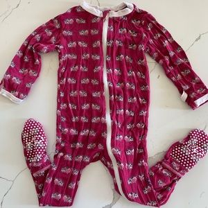 6-9 Girls Footie Kickee Pants